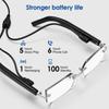 AI Smart Bluetooth Frameless Sunglasses with UV Protection and Photochromic Lenses, for Music and Calls