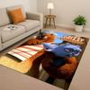 3D Kawaii Grizzy and The Lemmings Cartoon Living Room Non-Slip Area Rug Carpet for Bedroom Playroom Sofa,Home Doormat Gift Kid