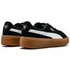 Puma Suede Platform Black Gum Women Sneakers White 363559-02