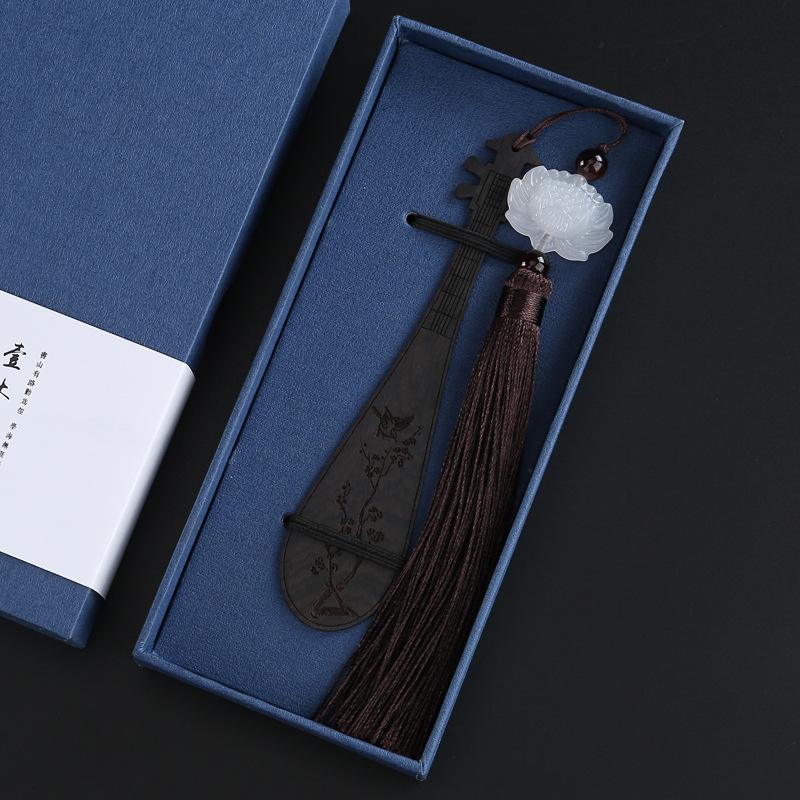 Rosewood Bookmark: Retro Chinese Style Gift for Students - Artistic Ancient Design, Custom DIY Option