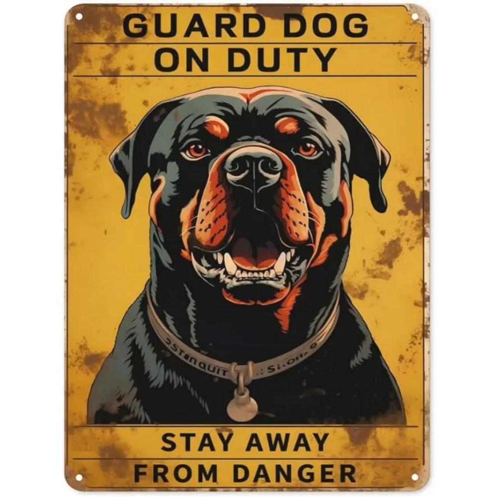 Animal Family Warning Poster On the Wall, Metal Plaque