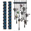 Wall Mounted Fishing Rod and Gear Storage Rack