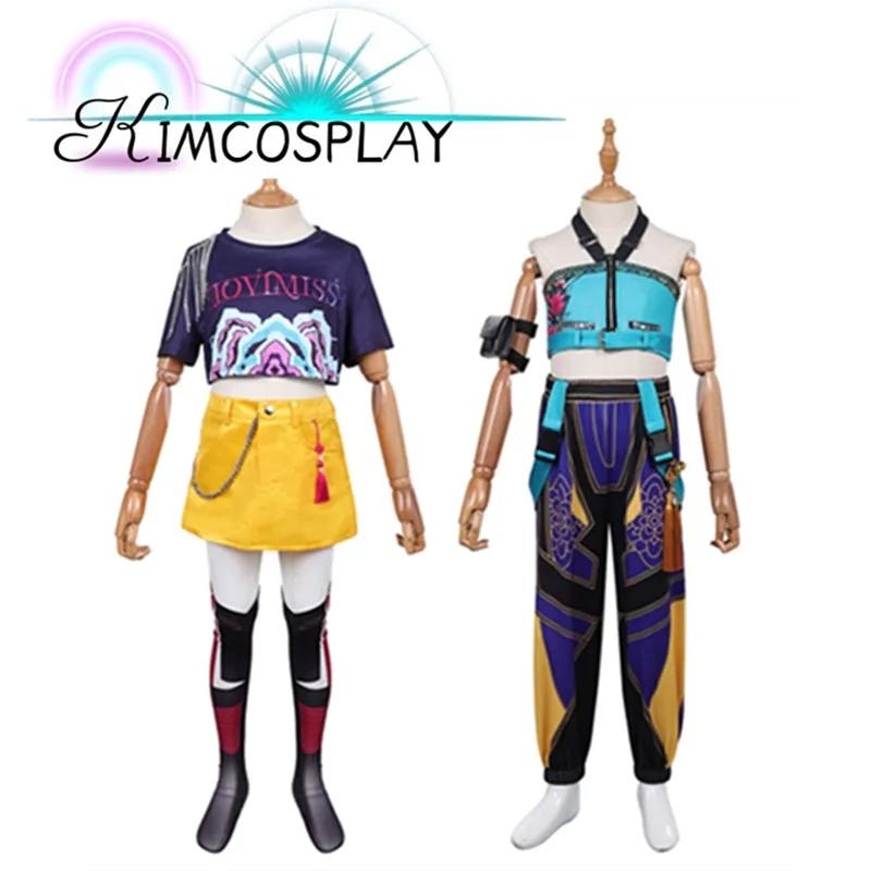 2026 HalloweenDémons Enfants Mira Zoey Cosplay 2025 Chasseurs Costume Filles T-shirt Jupe Chaussettes Tenues Roleplay Halloween