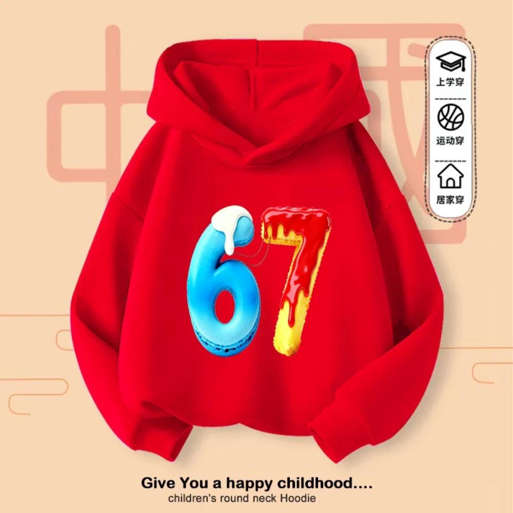 Christmas Candy Y2K Kids Hoodie, 67 Snowflake Casual Sports, Breathable Fleece Lined Holiday Gift