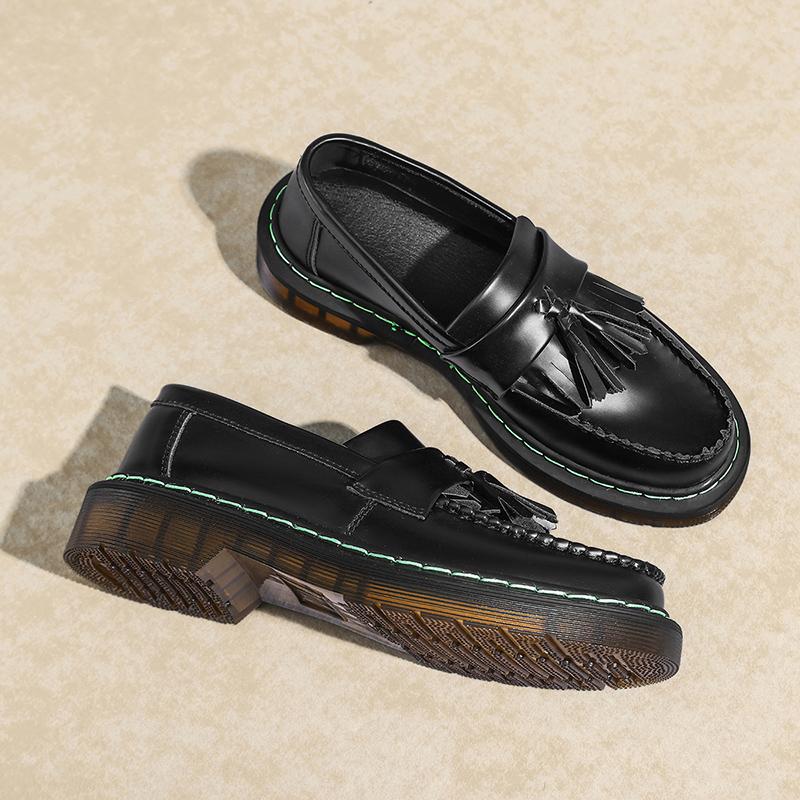 Fashion Stylish Leather Slip-on Lazy Shoes Summer Lightweight Mens Loafers Handmade Soft Casual Shoes Leisure Walk Male Driving Footwear