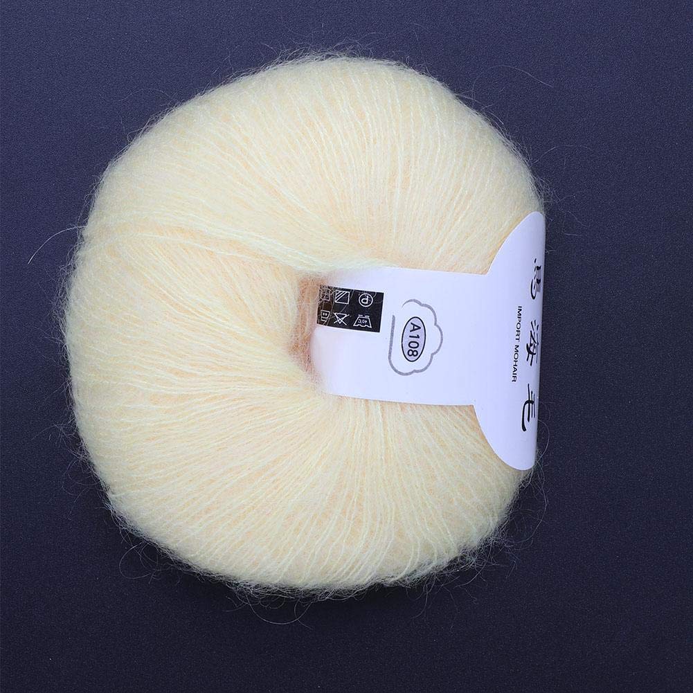 ochun Yarn Knitting Soft Angora Hand Suitable for Weaving Seat Hand Acrylic Yarn Yarn, Ultra-fine, Fluffy, Mohair, Soft, Shrink-Resistant, Washable,