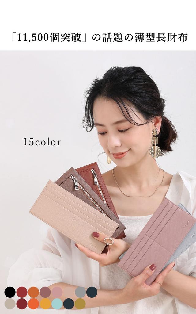 EUNICE Long Perfect for Women's Wallet, Ultra-Thin, RFID-Skimming Protection, Traveling! (Orange)