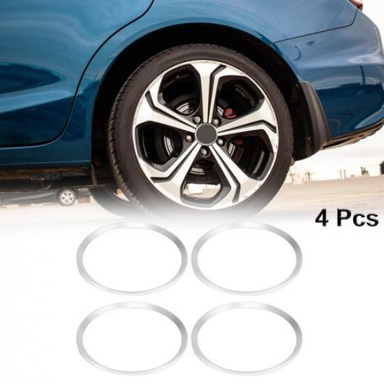 4pcs 63mm Car Wheel Rim Center Cap Hub Rings Cover for Volkswagen Silver Tone