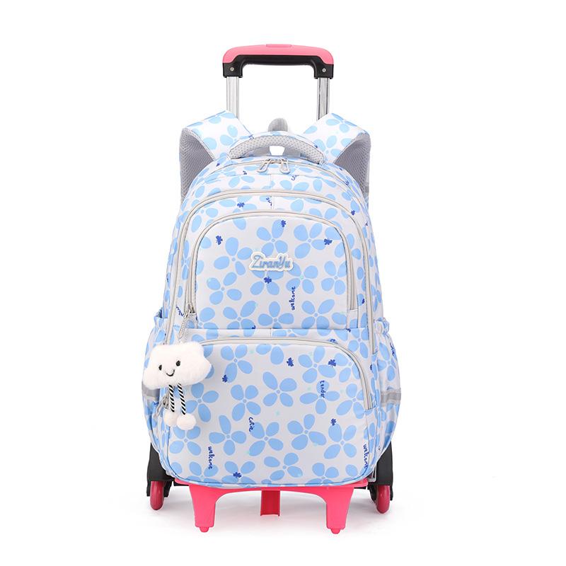 Set Zaino Scolastico Zaino con Ruote per Ragazze Studenti Zaino Trolley con Ruote Borsa Scolastica con Ruote Bagaglio da Viaggio Zaino per Libri