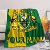 Custom Name ADO Den Haag Flannel Blanket, High quality Comfortable for All Seasons, Home Decor, Warmth and Comfort