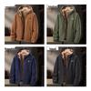 JEEP SPIRIT Men's Thickened Sherpa Fleece Hooded Jacket