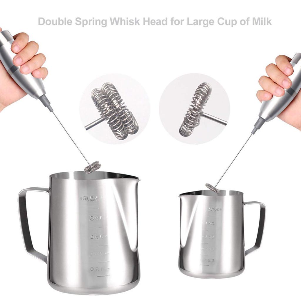 Electric Stainless Steel Bubbler Milk Mixer Single Double Layer Eggs Beater