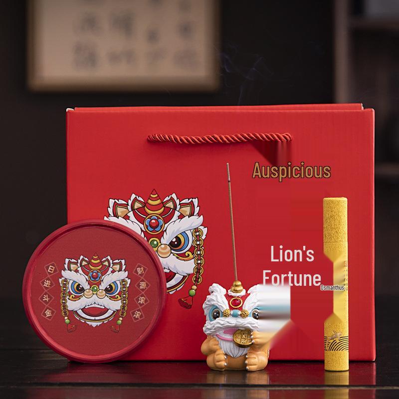 Creative Lion Incense Holder - Personalized High-End Business Gift & Event Souvenir