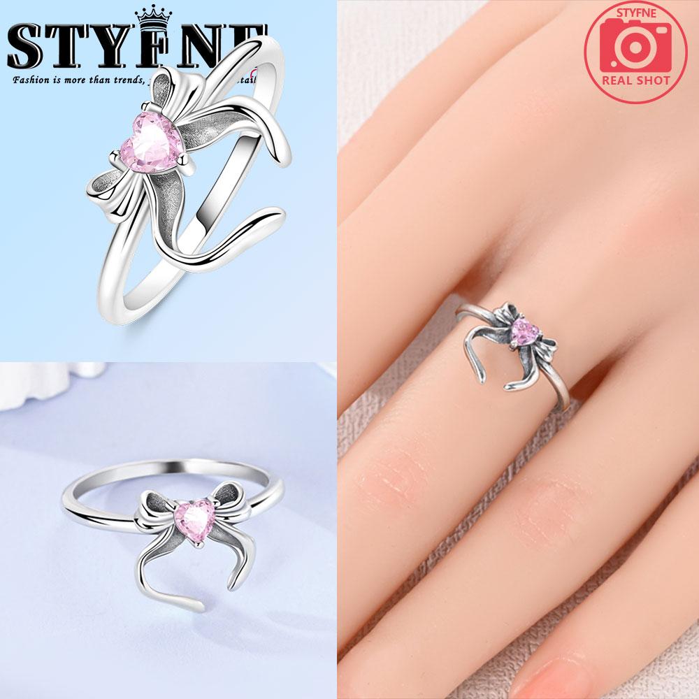 Valentine Day Engagement Ring copper Heart, Red, Pink, White, Blue Ring for Women Holiday Jewellery Gift High Quality