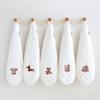 5-teiliges Baumwoll-Babyhandtuch-Set Weich und Saugfähig Babybad Gesichts- Speichelhandtuch Neugeborenen-Zubehör Babypflegeartikel