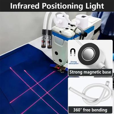 Rotes/Grünes Laser-Positionierungslicht Tragbares magnetisches Positionierungs-Quilttuchlicht Linie/Kreuz/Punkt USB-Arbeitslicht Nähmaschinen-Zubehör