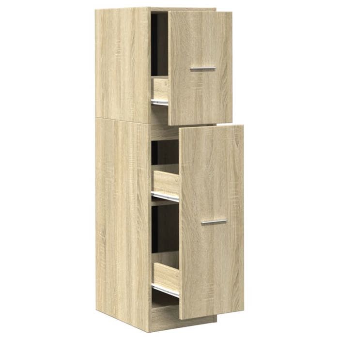 VidaXL Armoire d'apothicaire chêne sonoma 30x41x118 cm bois ingénierie, coffre d'apothicaire, meuble d'apothicaire, coffre à 855162