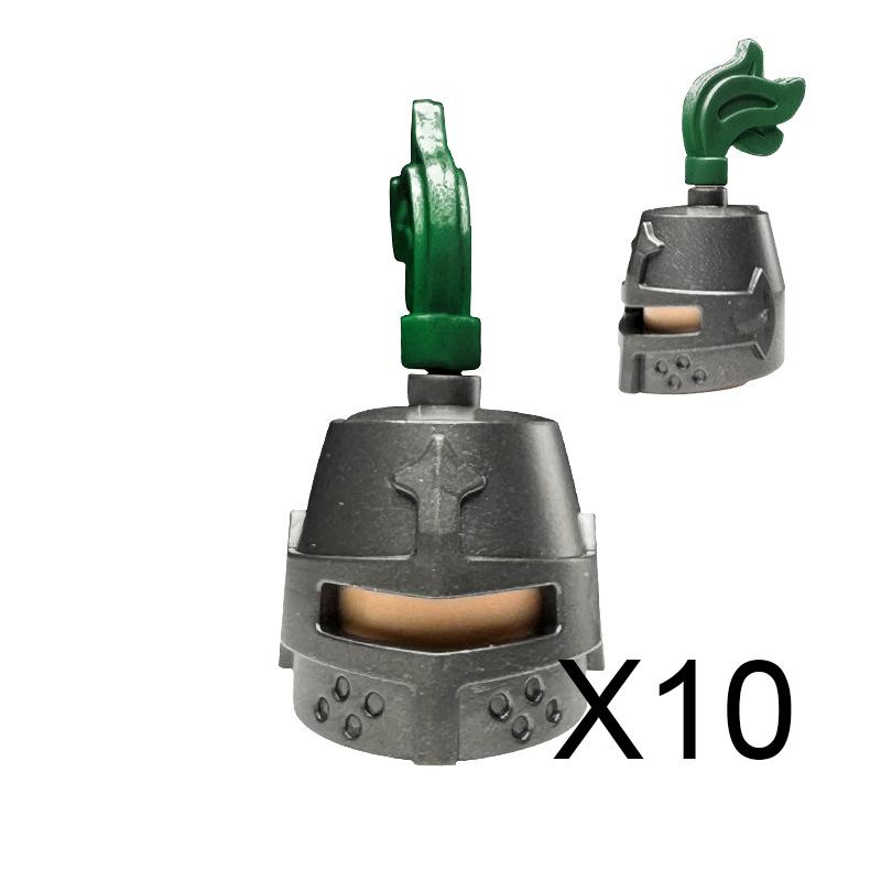 MOC Bausteine Mittelalter Ritter Soldat Actionfiguren Waffen Zubehör Schwert Speer Umhang Weste Helm Rüstung Geschenk Spielzeug Stein