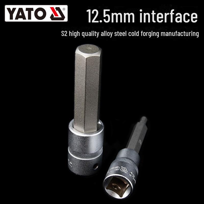 YATO Hex Socket Set: Long Hex Electric Wrench & Screwdriver Attachments