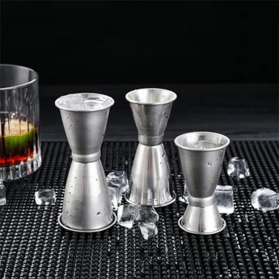 15/30 25/50 20/40ml Stainless Steel Measuring Cups Dual Shot Ounce Cup Cocktail Jigger  Bartender