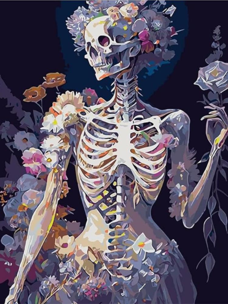 New 2024 DIY 5D Diamond Painted Skull Butterfly Rose Full Round Square Diamond Embroidery Mosaic Cross Embroidery Set