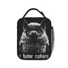 I Have Rabies Funny Bat Insulated Lunch Bag for Women Portable Cooler Thermal Lunch Box School