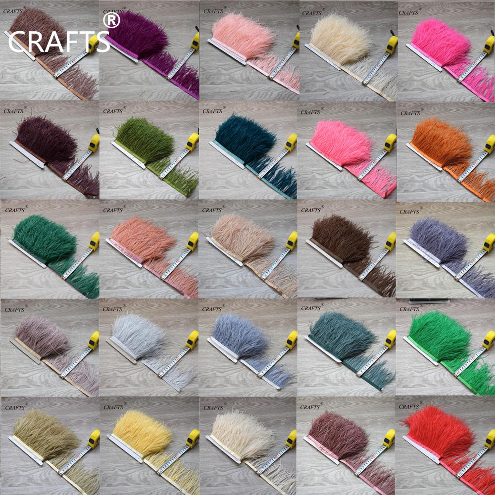 Feather2023 hot! Fluffy and beautiful 5-10M long ostrich hair feather trim cloth sideband 8-10cm wide / DIY sewing clothing accessories