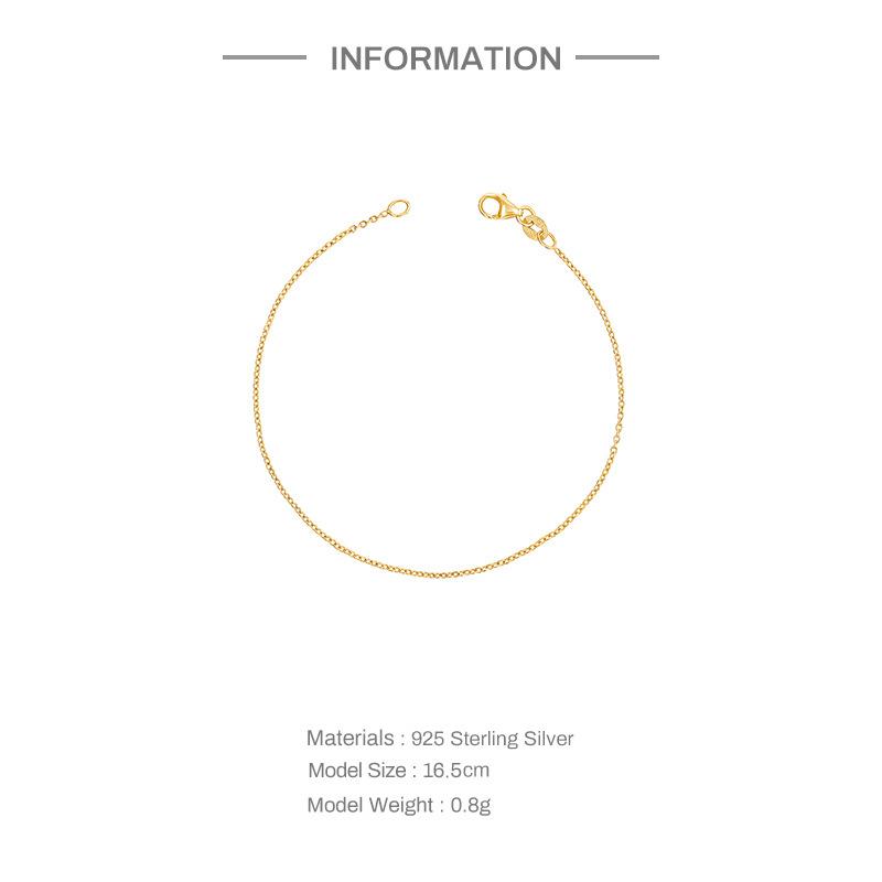 Stylish And Simple Daily Basic Chain, Very Cost-Effective S925 Sterling Silver Women'S Bracelet