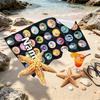 Custom Name Personalized Bluey Print Beach Towel, for Trip Camping Beach Party Home Decor, Birthday Gift for Family & Friends