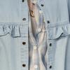 Maxza Ruffle Point Loose Fit Denim Shirt Zf03qb002nh