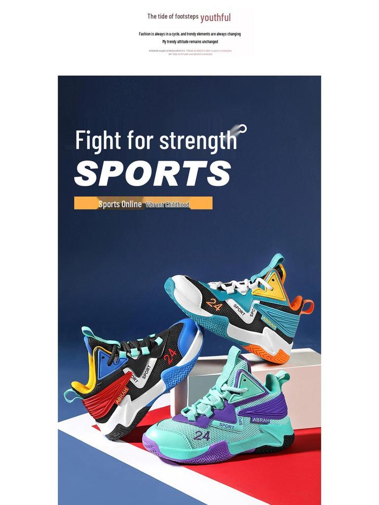 Chaussures de basket-ball en mesh respirant pour garçons, été 2025, pour adolescents et grands enfants