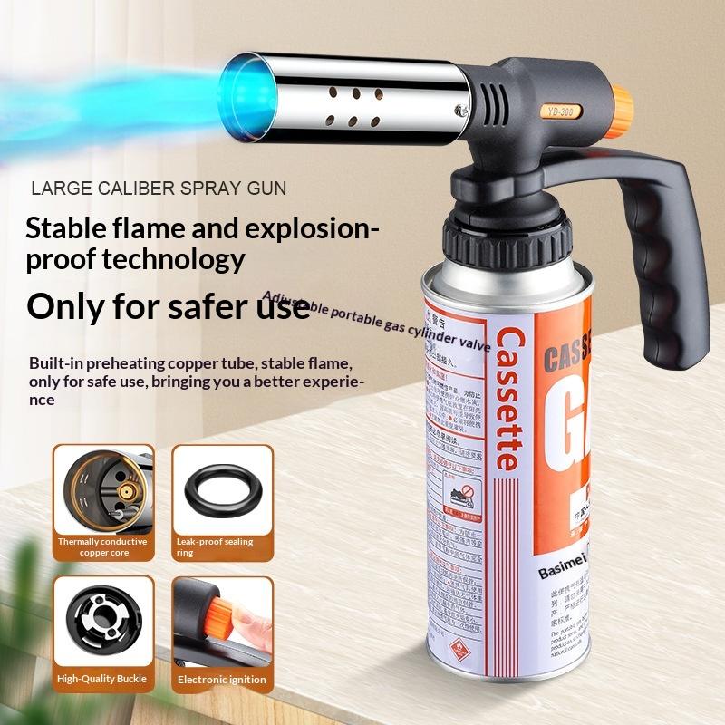 Portable Large Caliber Butane Torch Gas Flame Lgniter Bbq For Barbecue Cooking Ignition Butane Flame Lgniter 1Pc