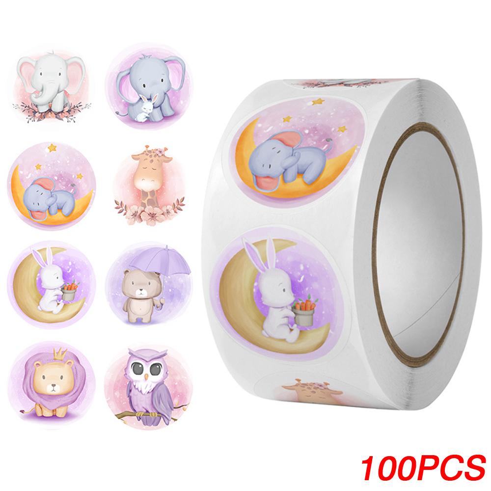 

100-500PCS Toy Animal Reward Stickers for Kids - Stationery Labels for Kindergarten School Encouragement Students