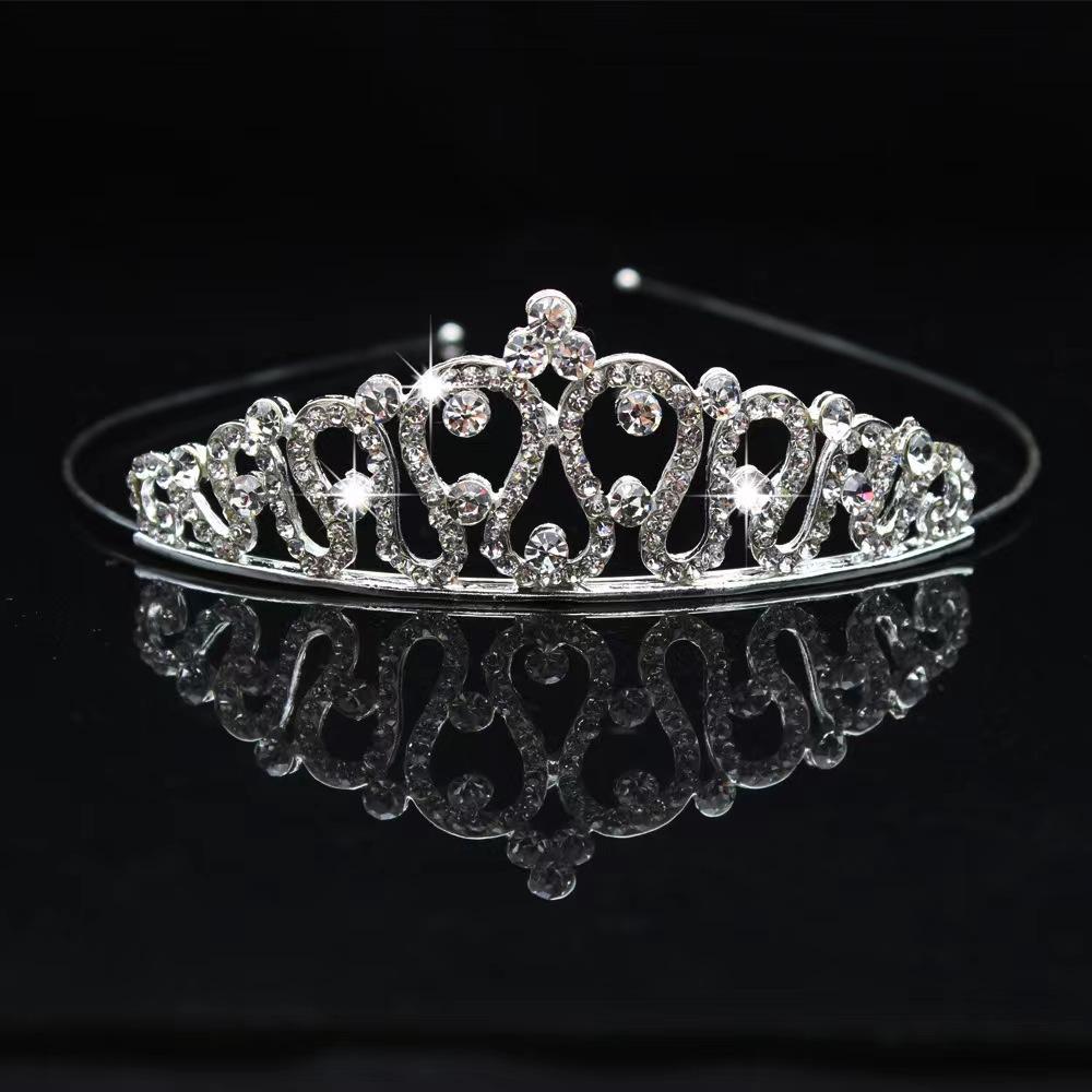Children'S Crown Headgear Adult Headband Dance Stage Performance Rhinestones Crystal For Girls And Baby Hosts
