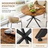 Tavolo da Pranzo Rotondo Stile Industriale diametro 120 cm Spazioso con Gambe a X Marrone-Nero Vintage Cucina Soggiorno