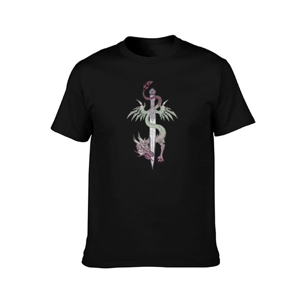 Dragon Battle TShirt Relaxed Casual Short Sleeve Tee