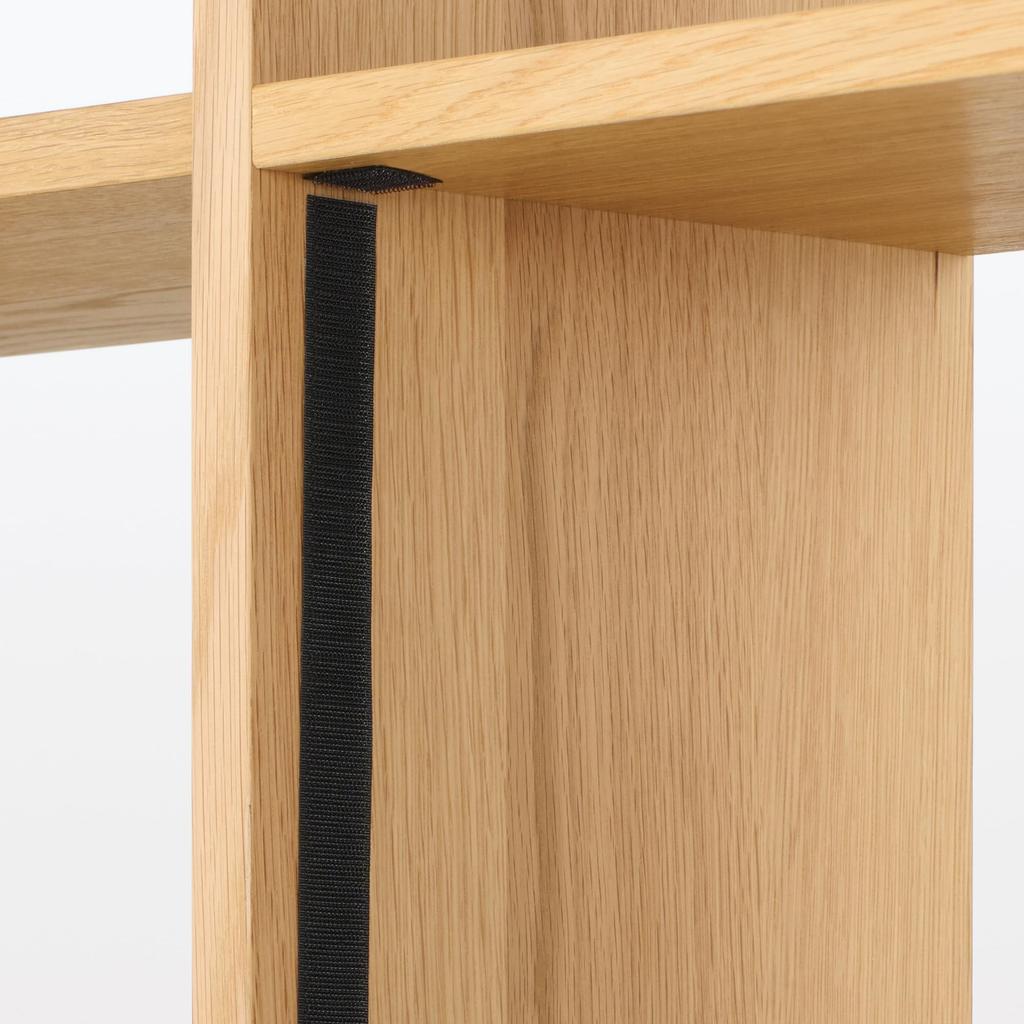MUJI Stacking Shelf with Wooden Doors and Oak Veneer, 83907976