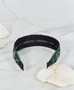 Maia Pearl Flower Jacquard Hairband A-Plain Green