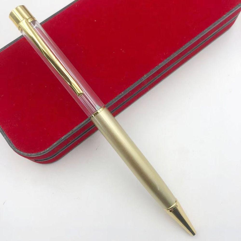 Self-filling Empty Tube Ball Point Pen DIY Signature Pen Quicksand Neutral Gel Pens  Children