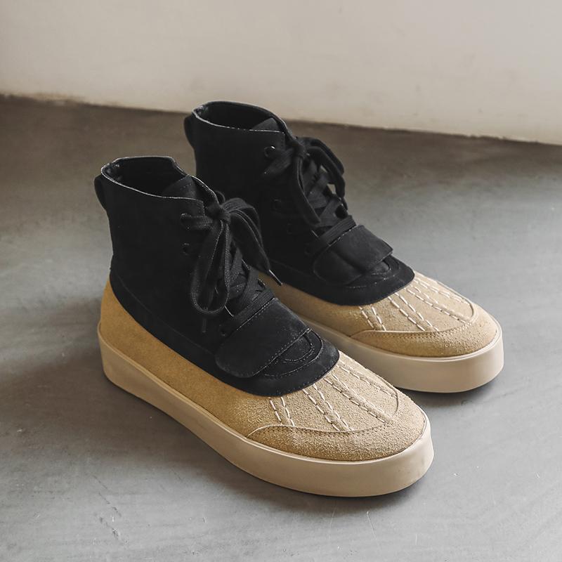 Fashion 2024 Men's Japan Karajuku Korean Style Fashion Streetwear Thick Platform Casual Black Leather Shoes Lace Up Sneakers Shoes