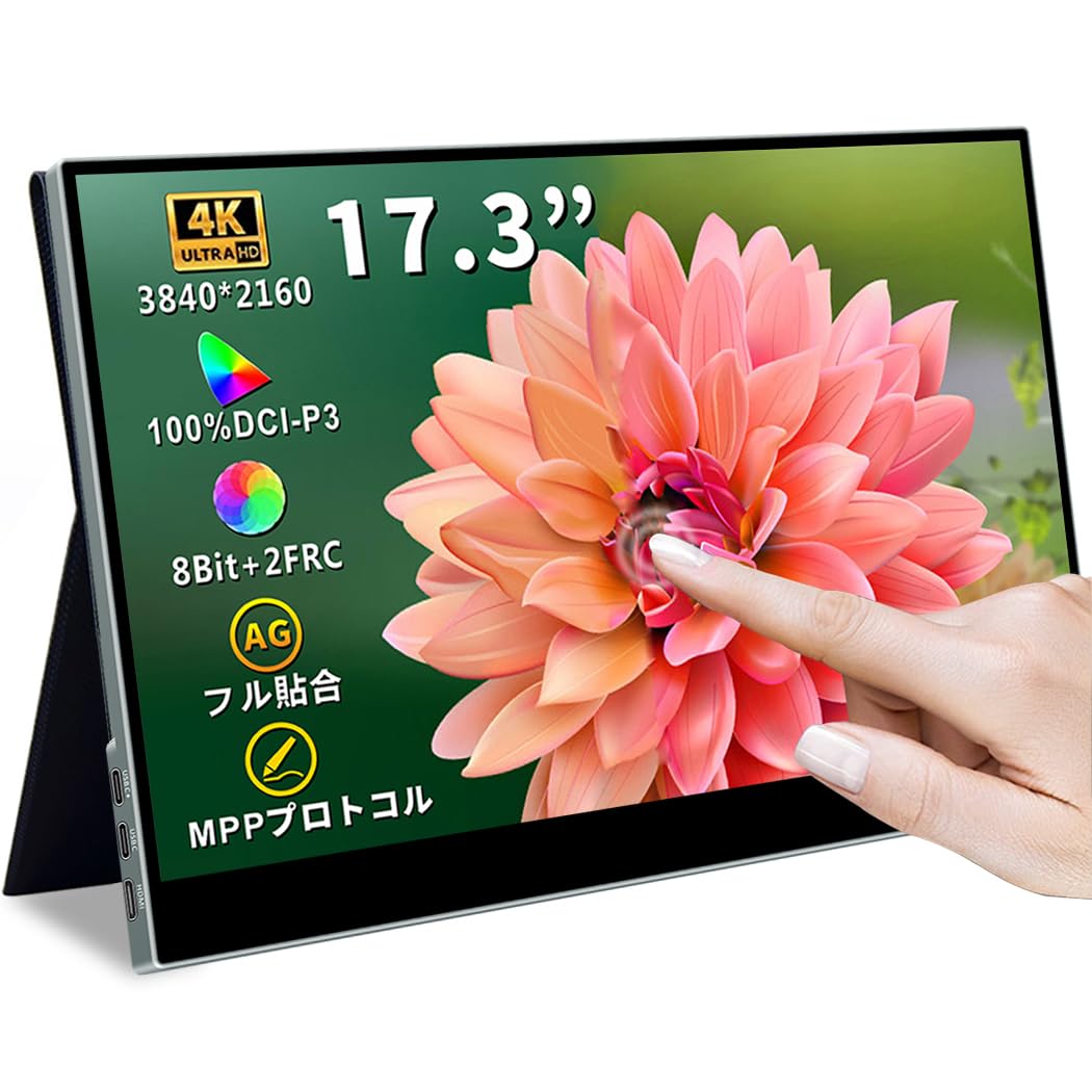 

Cuview Inch 4K Mobile Monitor Touch Panel Large Screen Mobile Display Thin Portable Monitor 3840x2160 UHD Full Laminate Eleduino Color Gamut