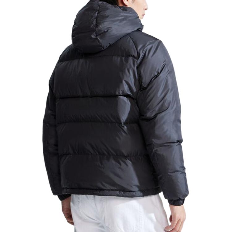 Calvin Klein Patch Duck Down Hooded Jacket Unisex Outerwear Space-Black J324341-BEH