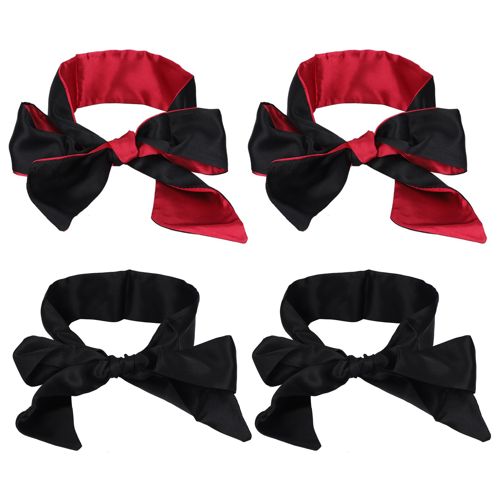 

4Pcs Silk Cloth Eye Cover Sleeping Eyeshade Blindfold Tie for Valentine s Gift 150cm