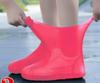 1 Pair Latex Water Proof Shoe Covers Lip-resistant Rubber Rain Boot Rain Gear Overshoes Black Accessories for Outdoor Rainy Day