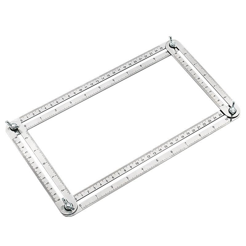 JIGONG Multi-function Adjustable Four-Sided Folding Measuring Tool Multi-Angle Template Scale Ruler