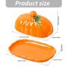 Pumpkin Butter Tray With Lid, Covered Container for Breakfast Bread, Dining Table, Refrigerator Storage, Thanksgiving Meals Use