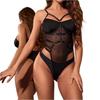 Damen Nachtwäsche Spaghetti Träger Kleid Transparent Sexy Nachthemden Spitze Slip Pyjama Sexy Set Lingerie