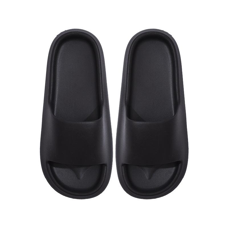 Custom EVA Shock-Absorbing Slippers: Thick Sole, Waterproof, Anti-Slip Shower Sandals 44-45 чёрный