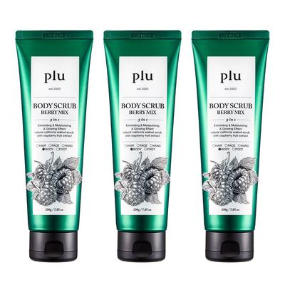Flu Body Scrub Berry Mix Flavor, 200g, 3 Pieces