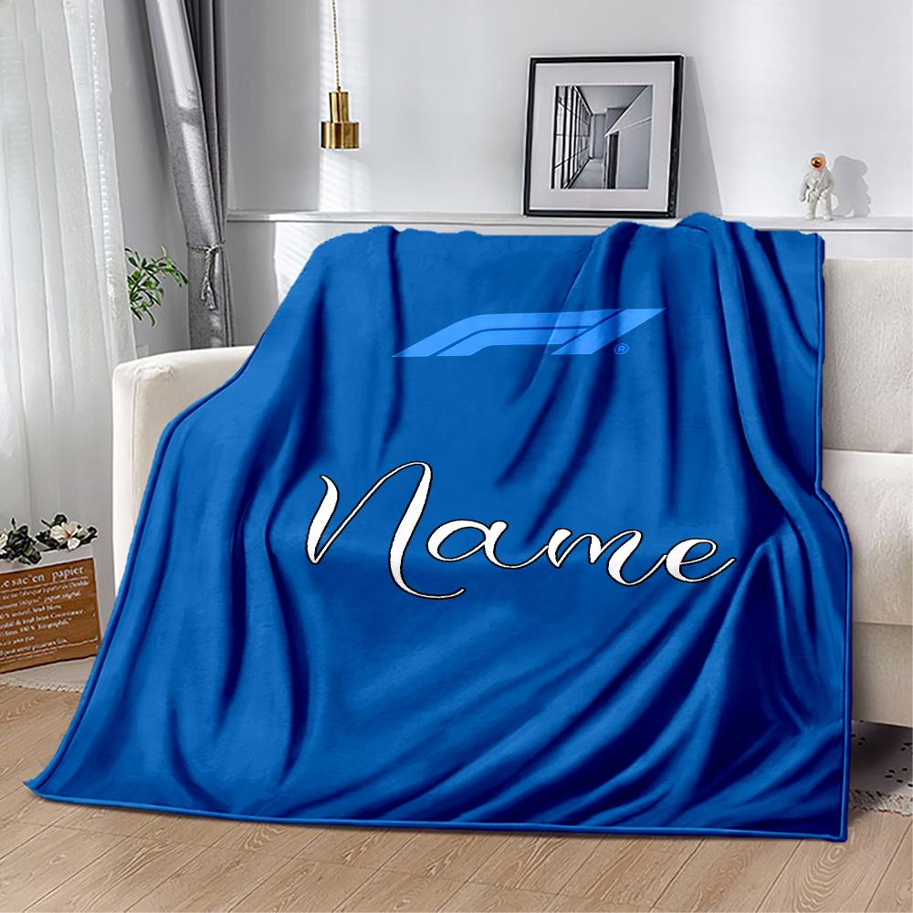 F1 Dreams Customize Text Blanket Throw Customizable Blanket Comfortable Great for Chair Sofa Bedding Living Room Four Seasons Universal
